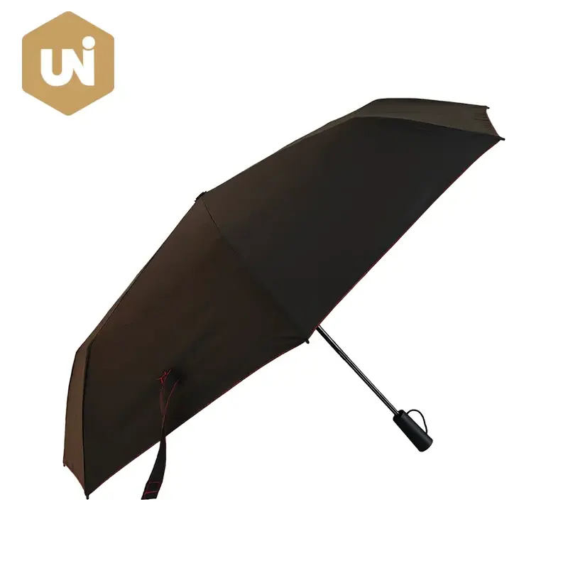 Manual Warna Kontras Hitam dan Merah Payung Terbuka